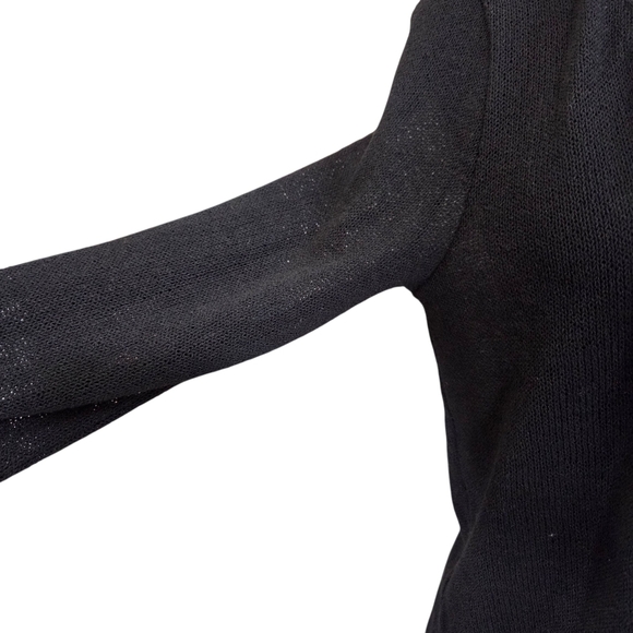 Ardene CottonBlack Open-Front Cardigan Size Med - Picture 2 of 5